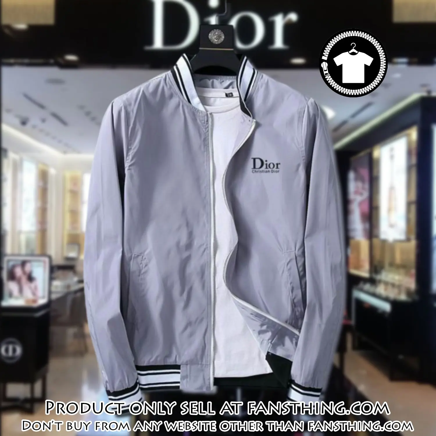 Dior luxury brand varsity zipper jacket vst1063 fst0652733